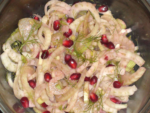 raw food photo: Fennel Salad with Pomegranate Seeds