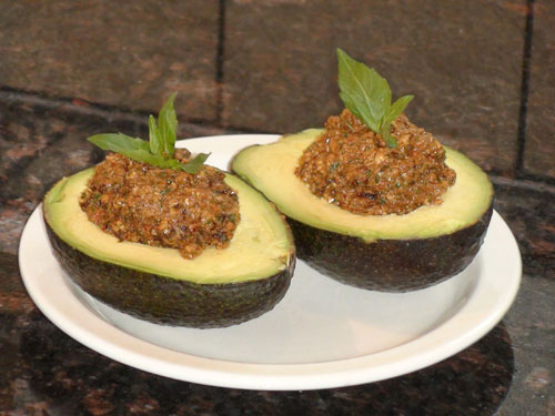 raw food photo: Stuffed Avocados