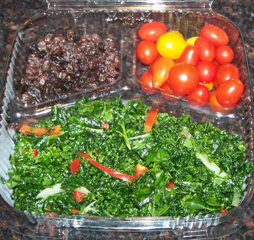 raw food photo: kale salad