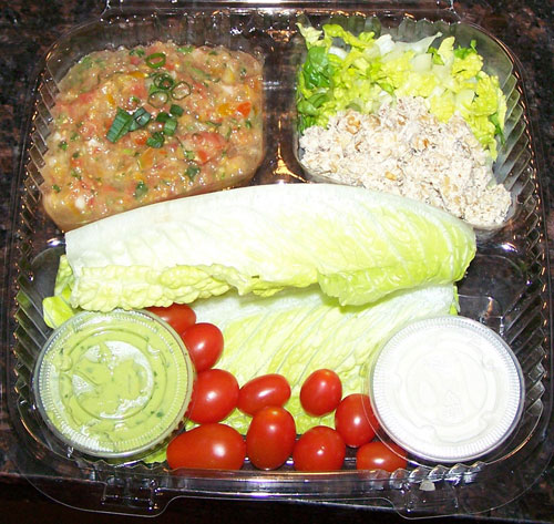 raw food photo: lettuce tacos