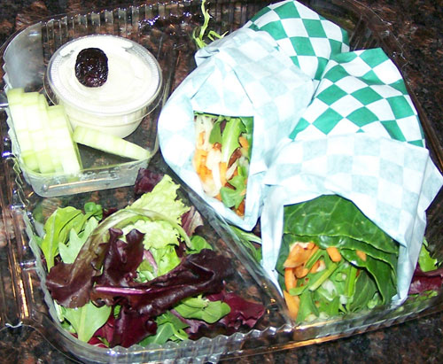 raw food photo: Mediterranean wraps