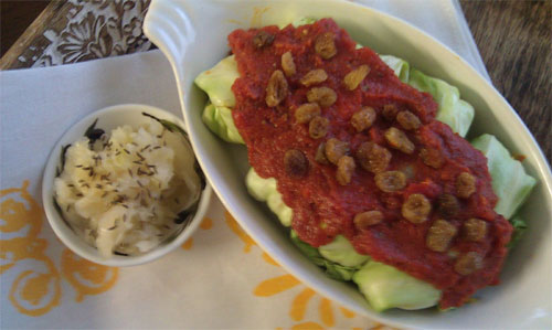 raw food photo: Raw Cabbage Rolls