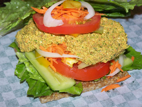 raw food photo: Veggie Patty Sandwich